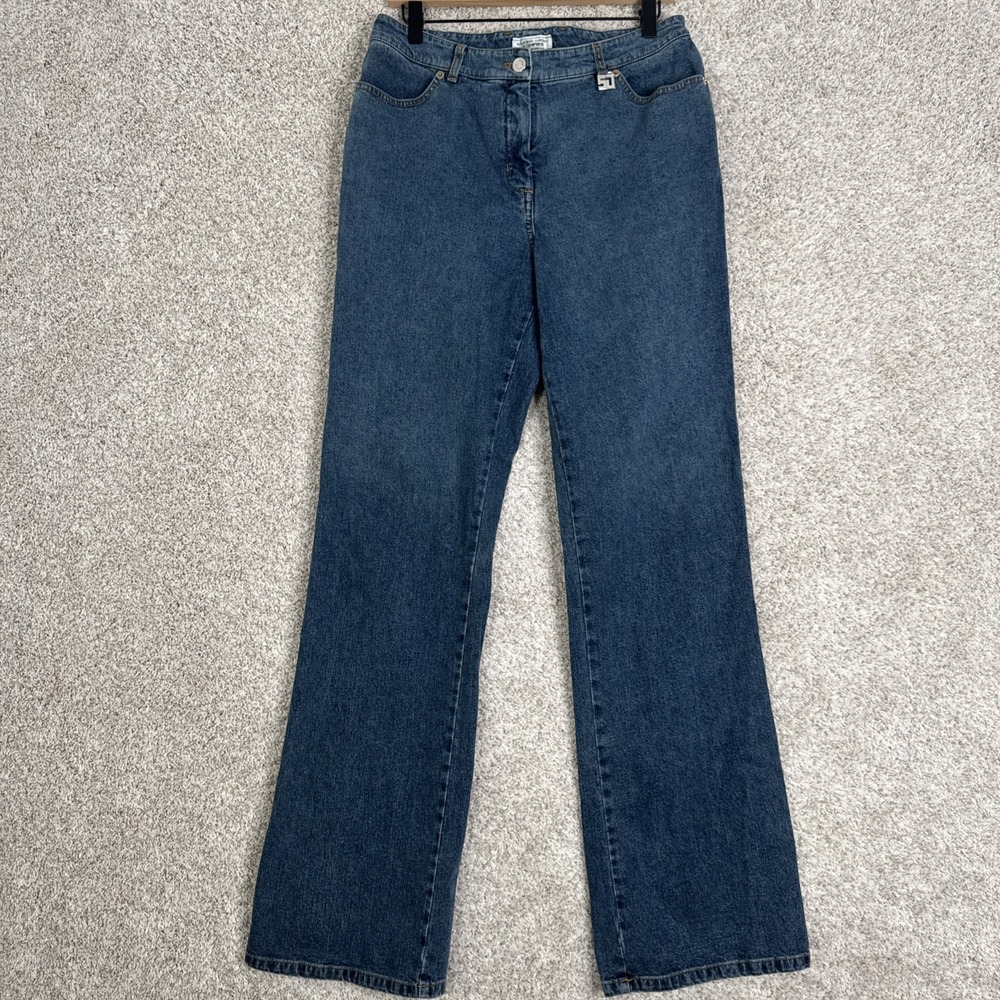 St. John Flare Jeans‎ Sz 12 Blue Charm Flare Luxury VTG Country Club Old Money
